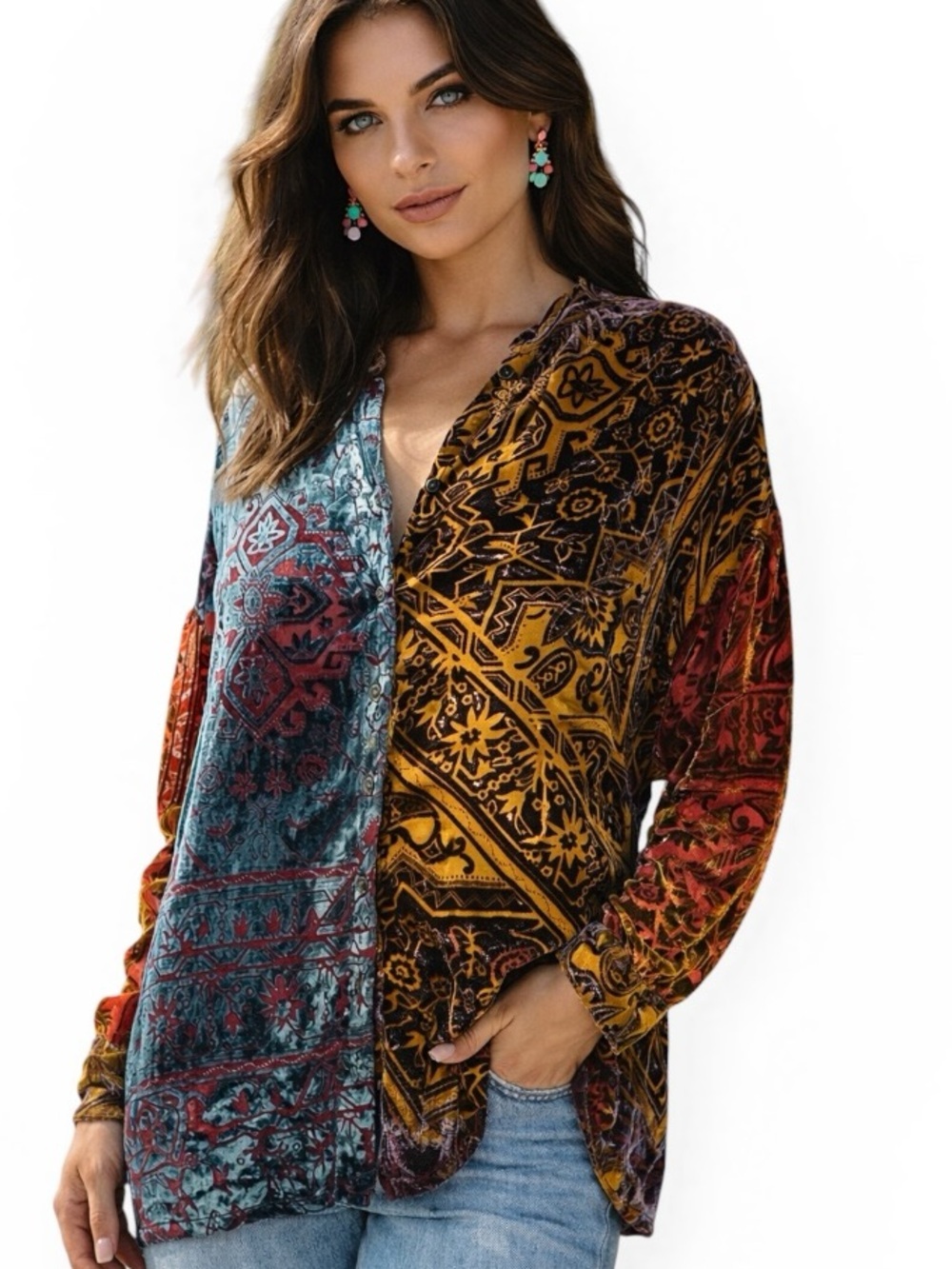 Johnny Was Frida button-down shirt NWT